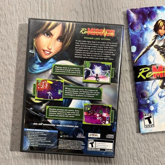 ReMission Educational PC Video Game DVD ROM Complete CIB - Picture 4 of 6